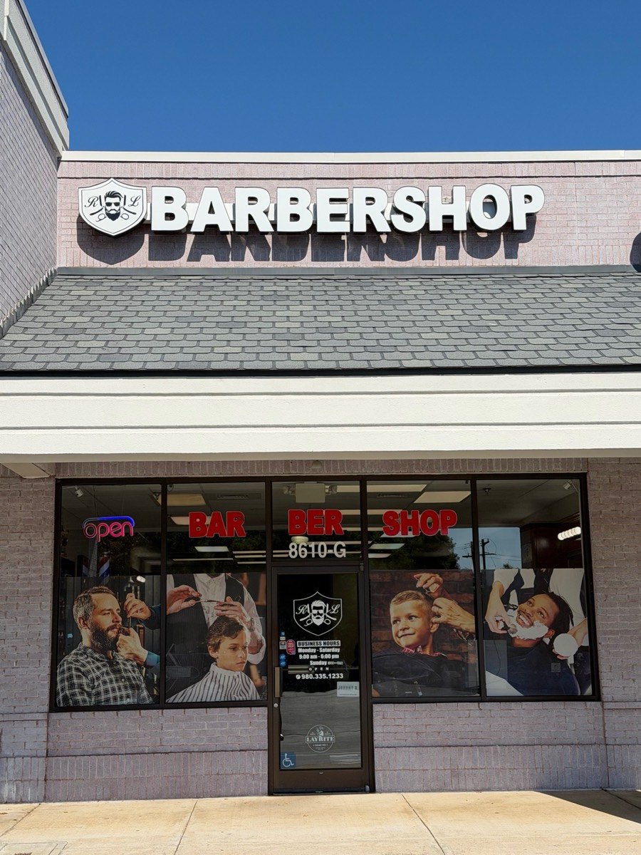 Storefront of R&L Barbershop Camfield Corners in Charlotte NC
