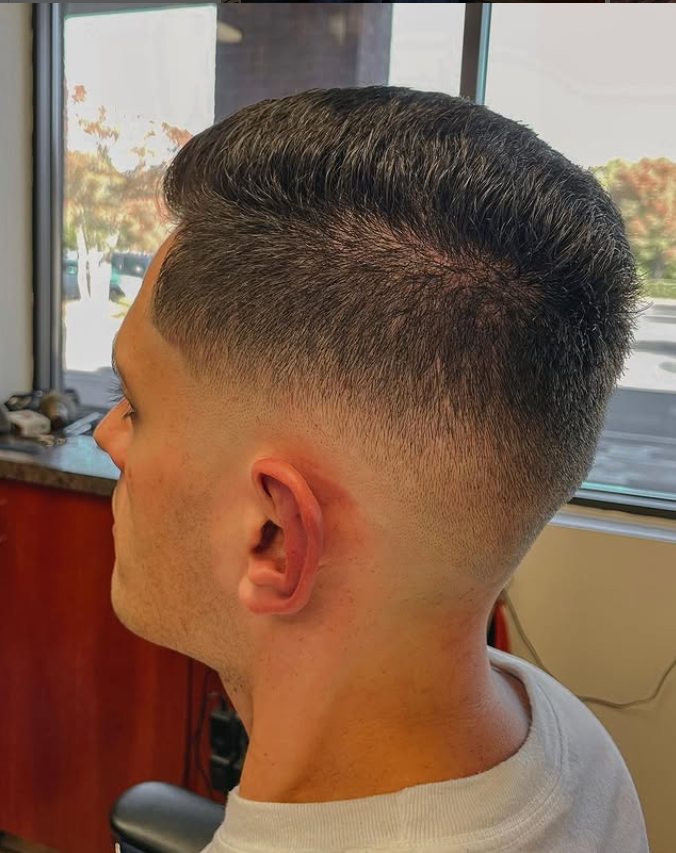 man in barbers chair