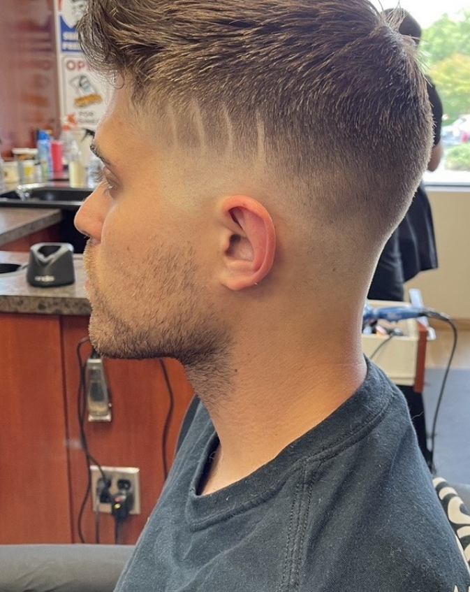 man in barbers chair